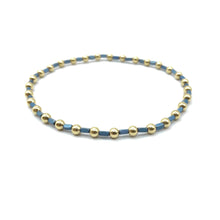 Load image into Gallery viewer, 3mm Color Crush Harbor Gold Filled Waterproof Bracelet-blue