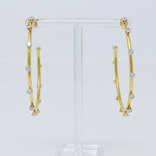 Load image into Gallery viewer, Slim &amp; Jeweled Hoop Earrings