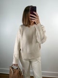 The Mable Sweater in Cream