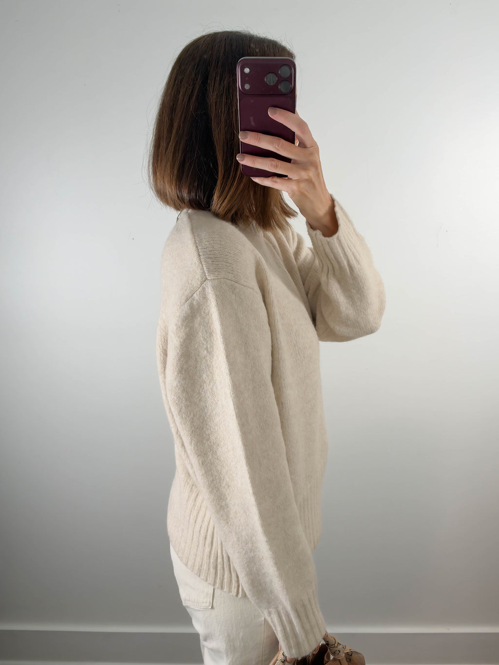 The Mable Sweater in Cream