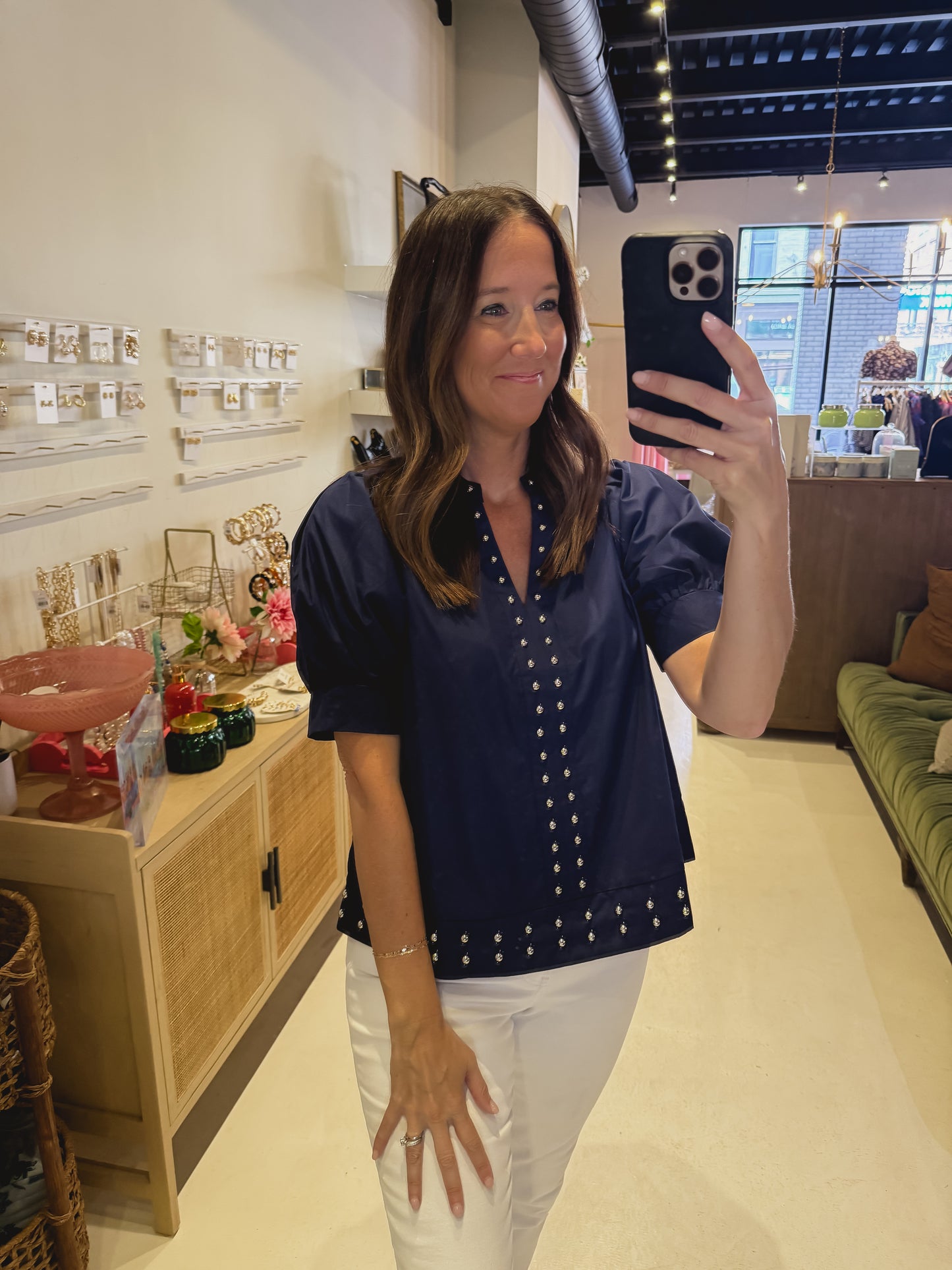 The Navy Slate Top