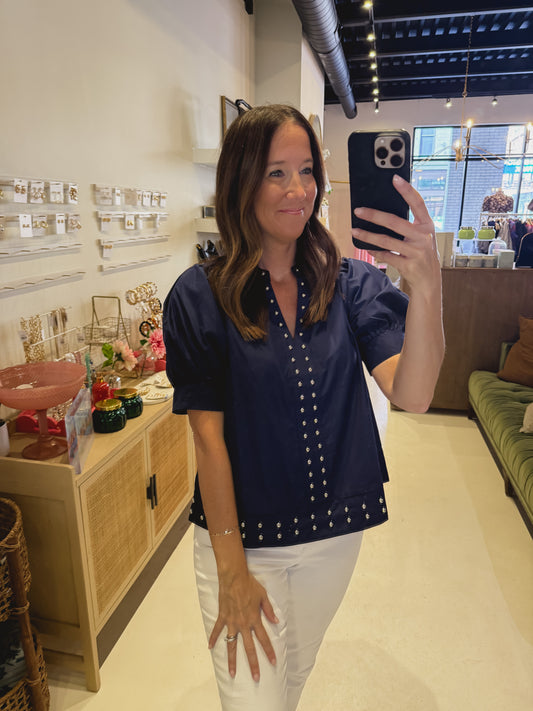 The Navy Slate Top