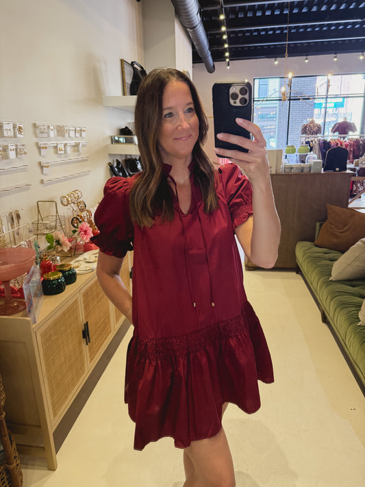 The High Edit Dress in Maroon