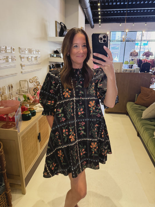 The Midnight Meadow Tapestry Dress