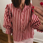 The Raspberry Stripe Top
