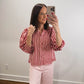 The Raspberry Stripe Top