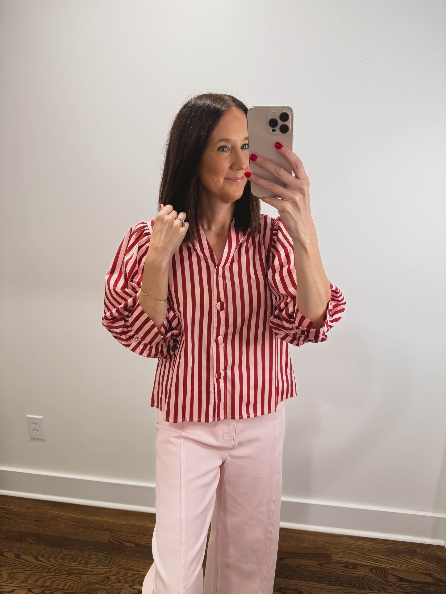 The Raspberry Stripe Top