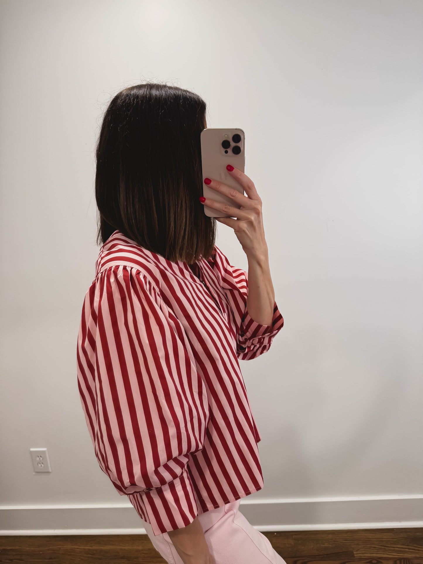 The Raspberry Stripe Top