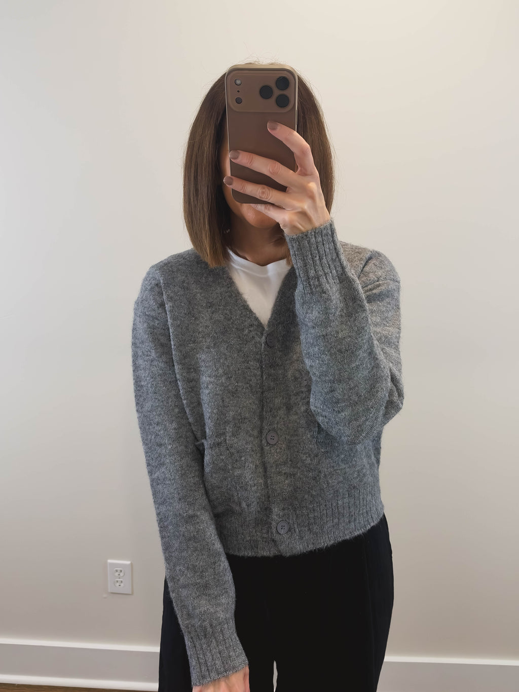 The Wendy Cardigan in Heather Grey