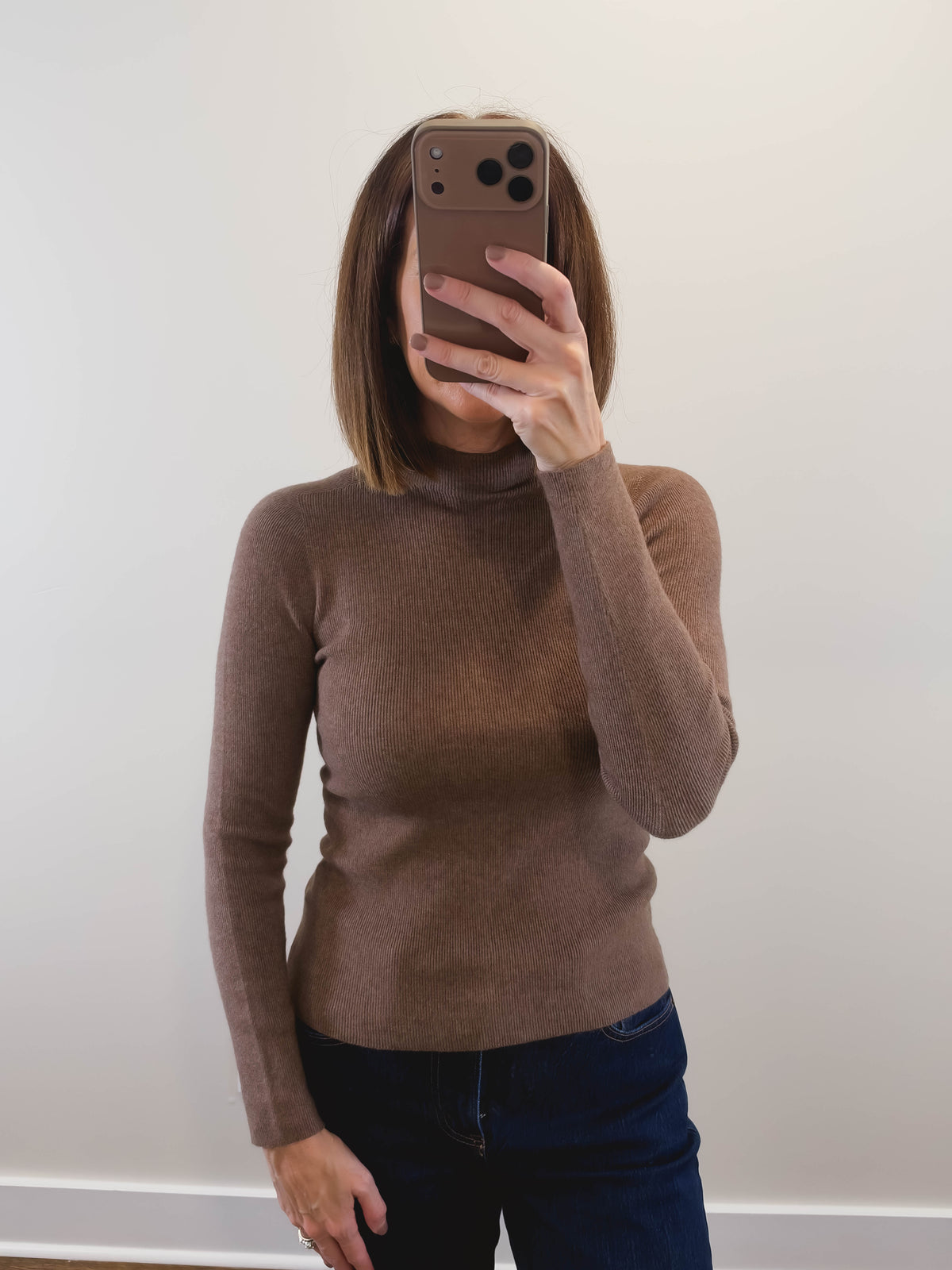 The Mink Mock Neck Top