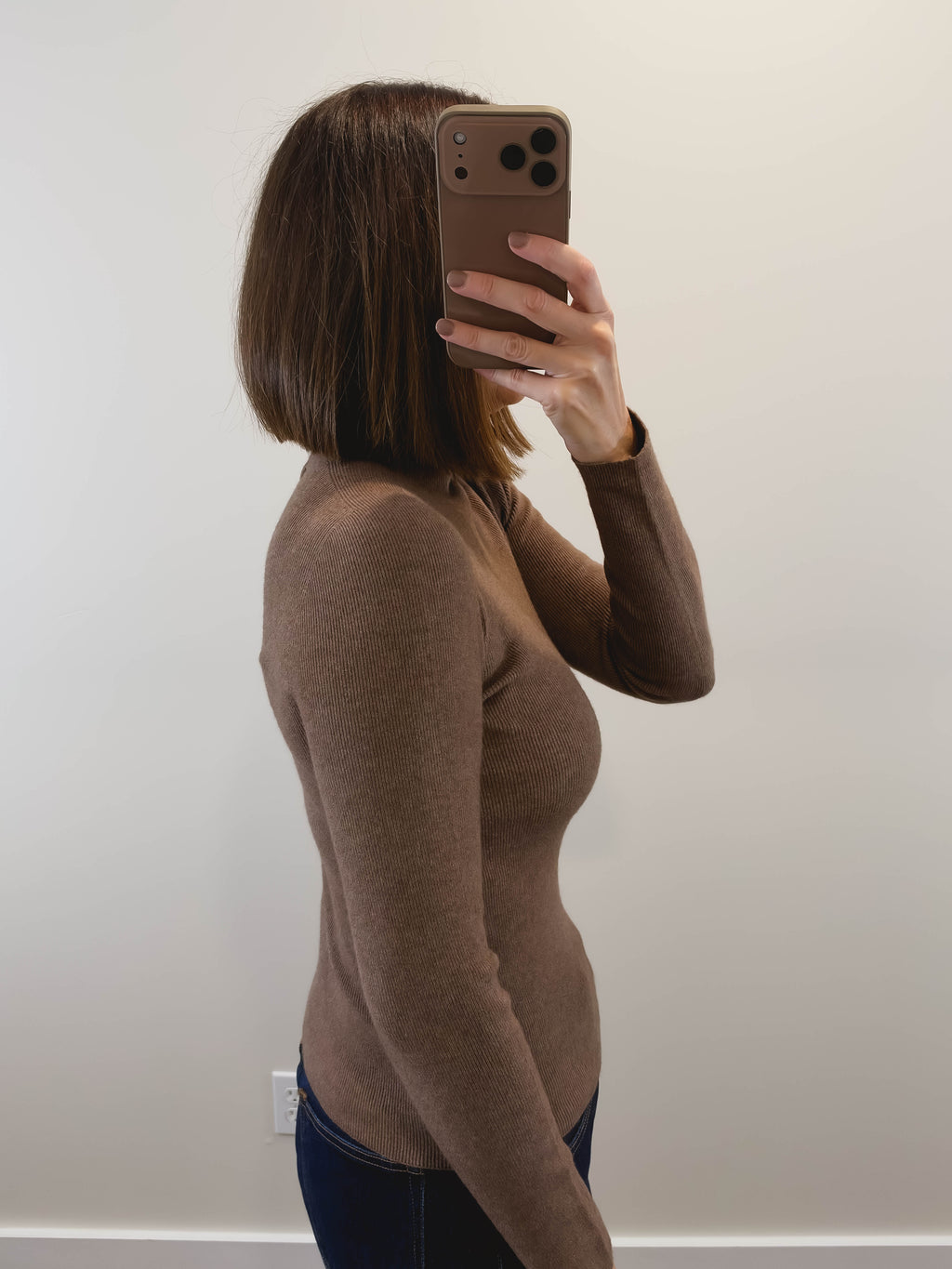 The Mink Mock Neck Top