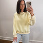 Nelly Mock Neck Pullover in Yellow