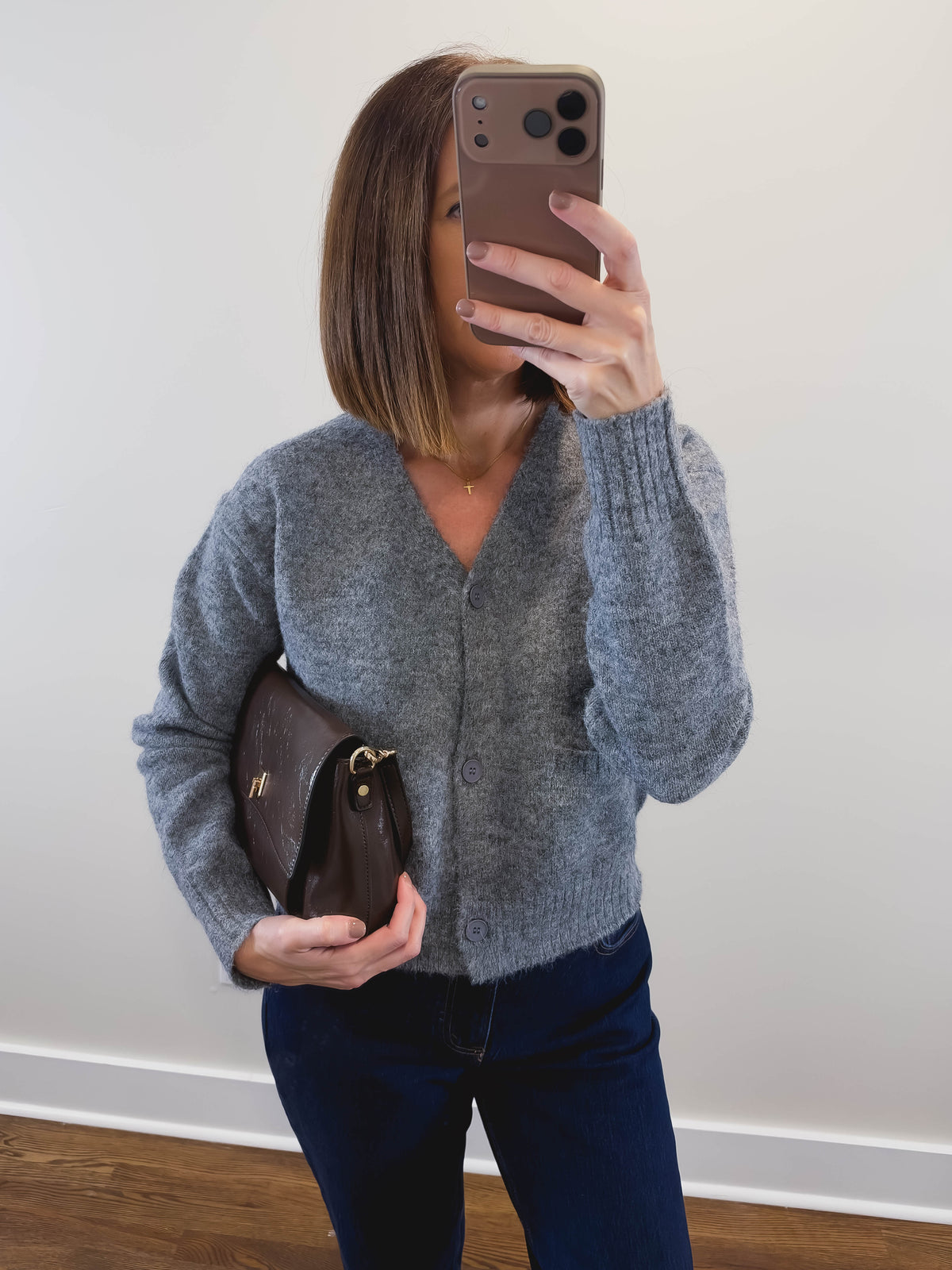 The Wendy Cardigan in Heather Grey