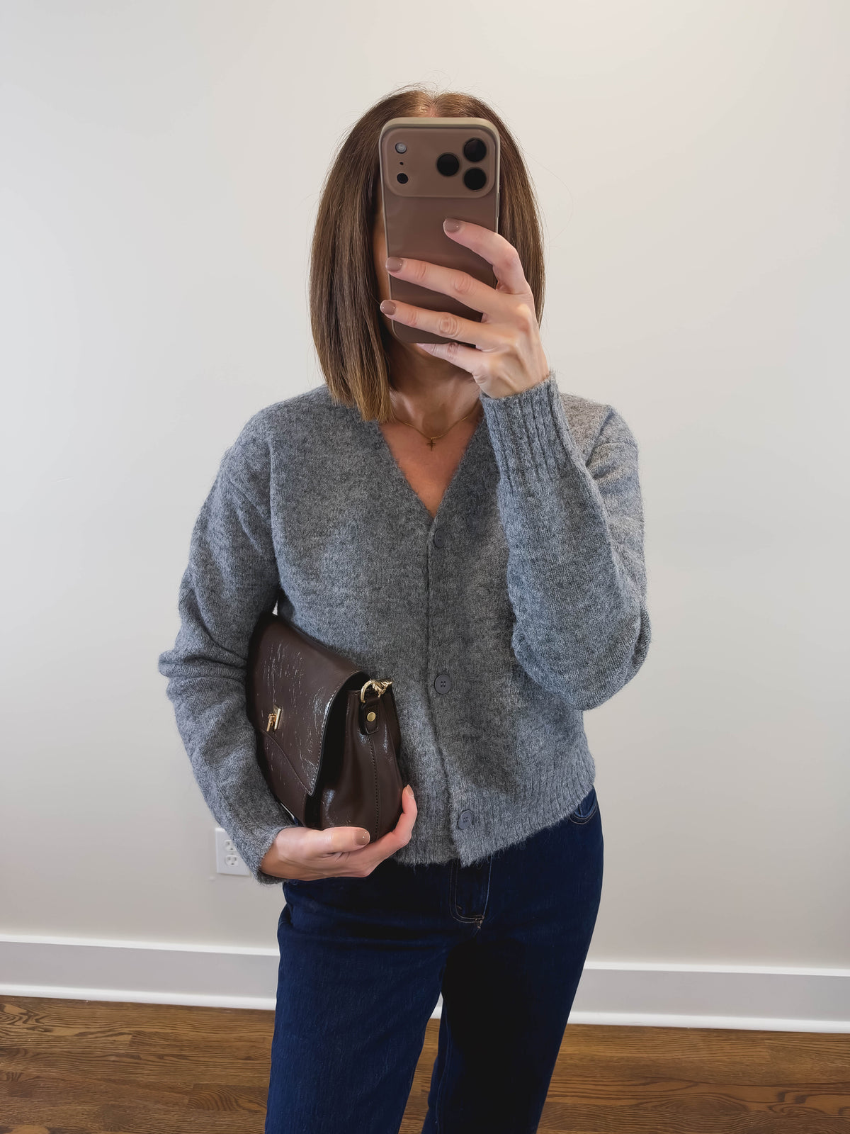 The Wendy Cardigan in Heather Grey