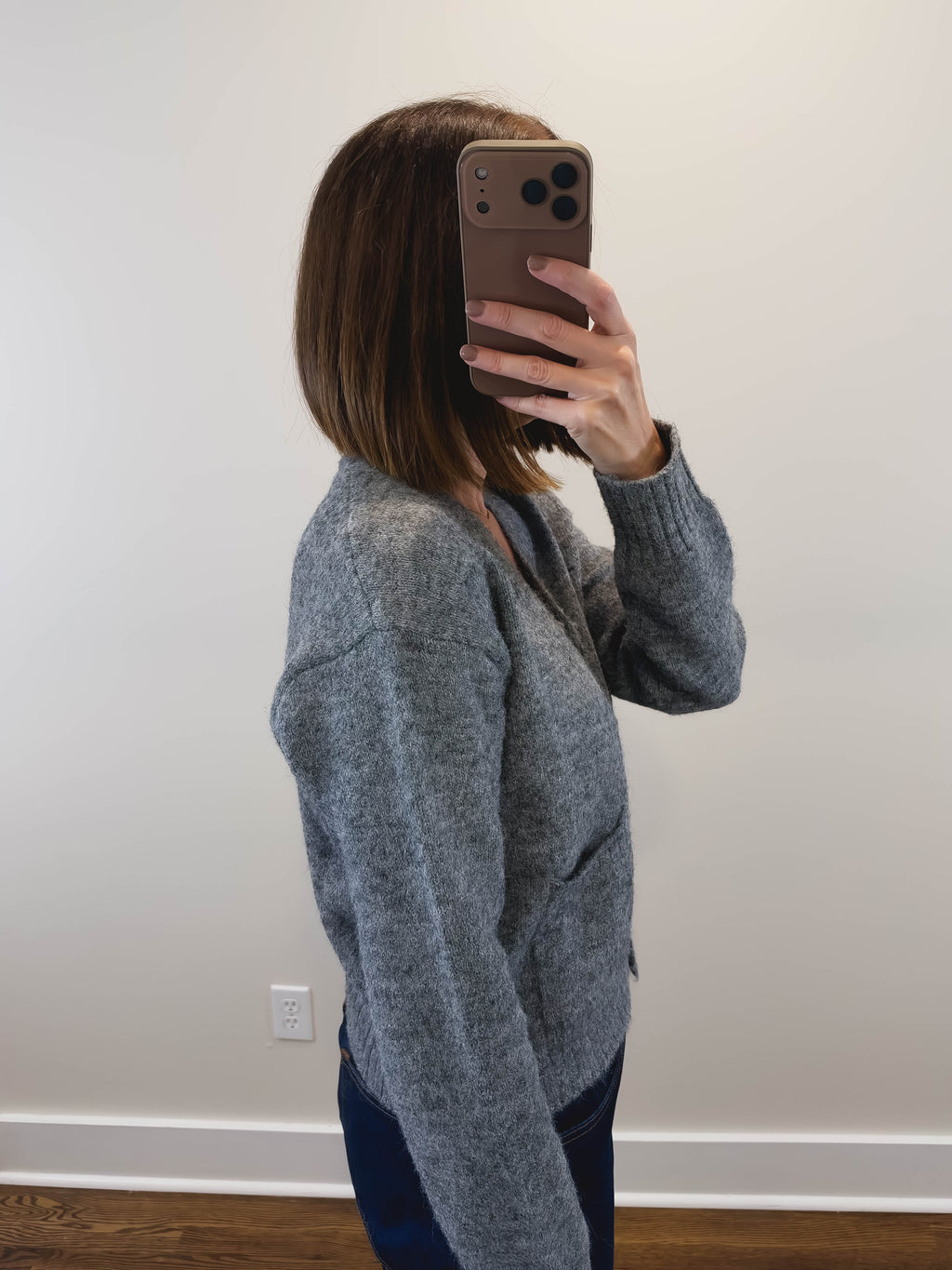 The Wendy Cardigan in Heather Grey