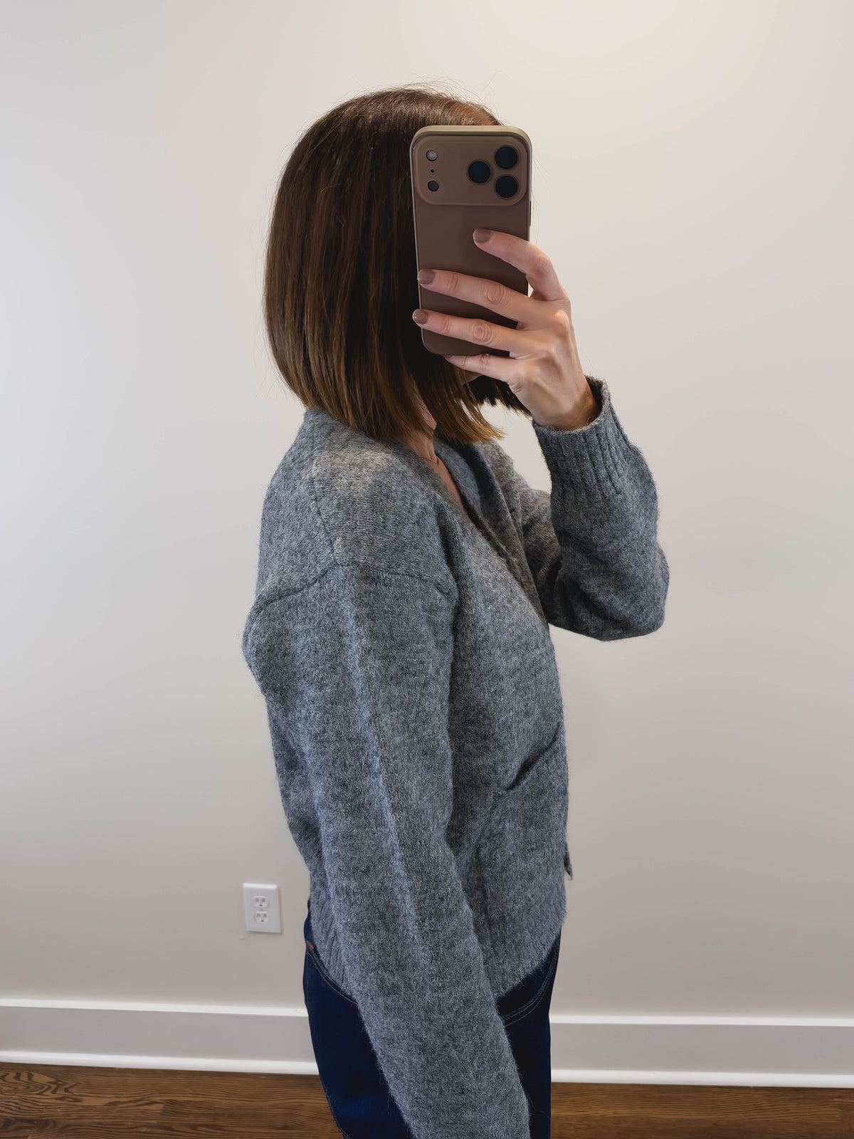 The Wendy Cardigan in Heather Grey