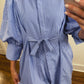 The Harbor Stripe Mini Dress in Blue