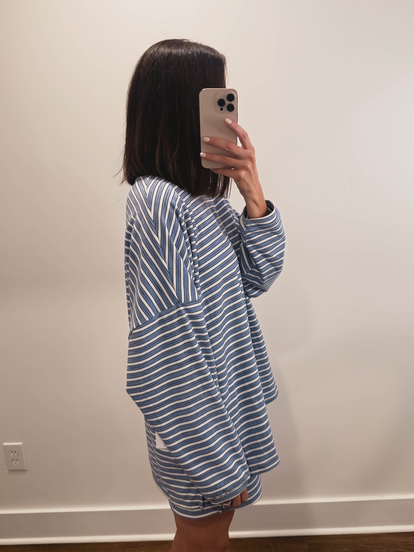 The Morgan Striped Shorts in Blue
