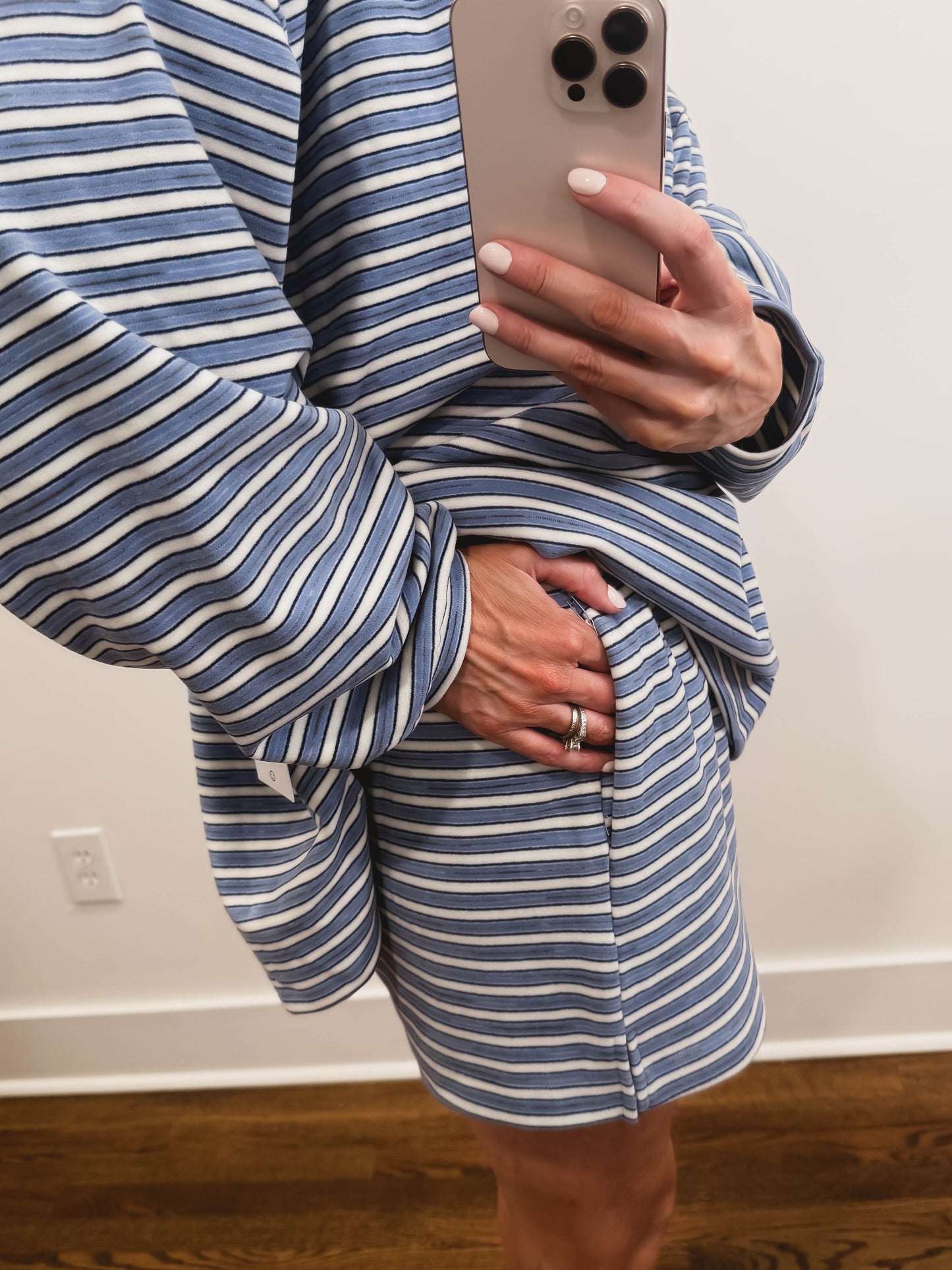 The Morgan Striped Shorts in Blue