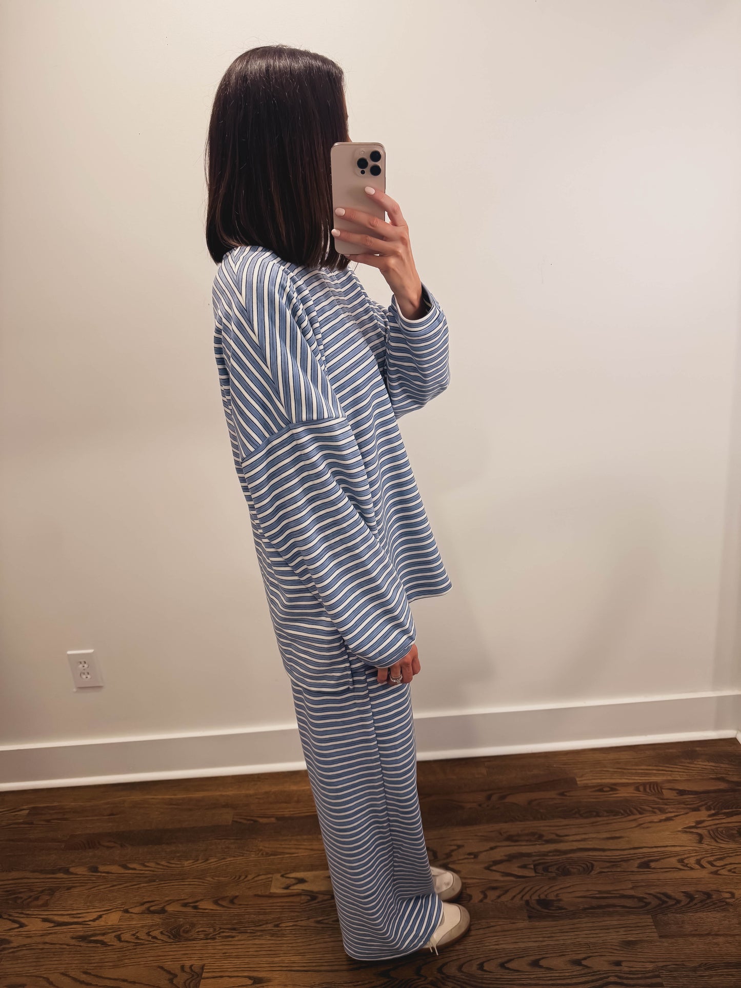 The Morgan Striped Pants in Blue