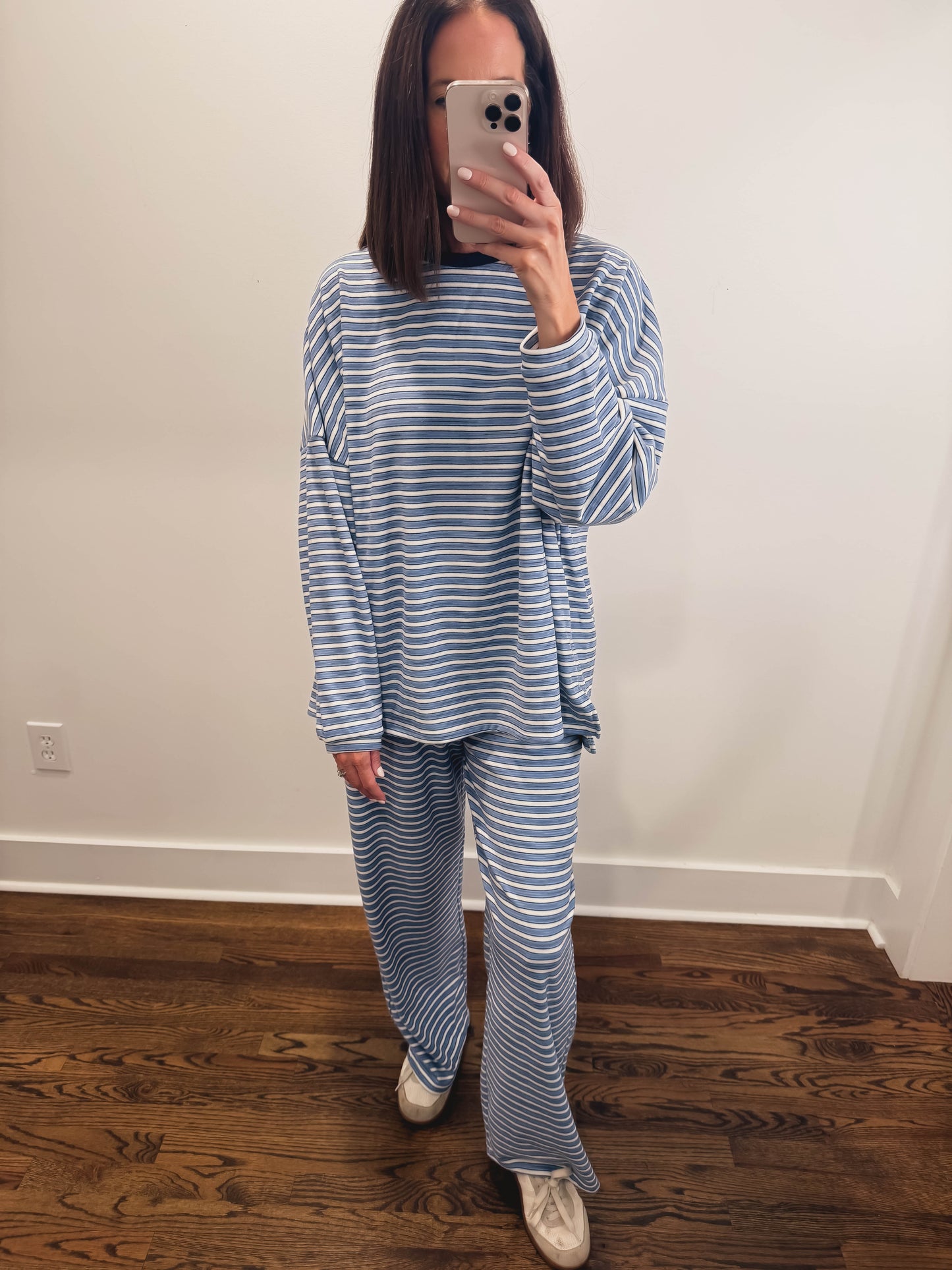 The Morgan Striped Pants in Blue