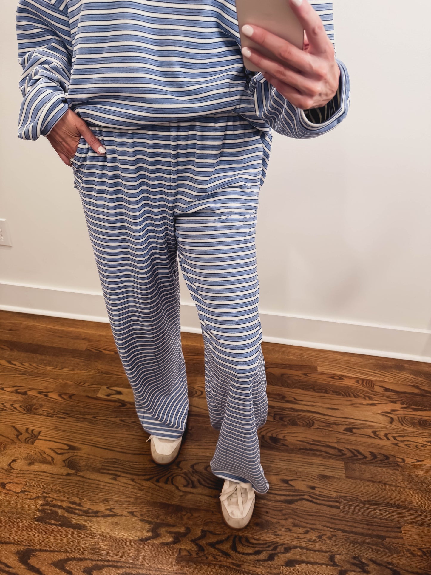 The Morgan Striped Pants in Blue