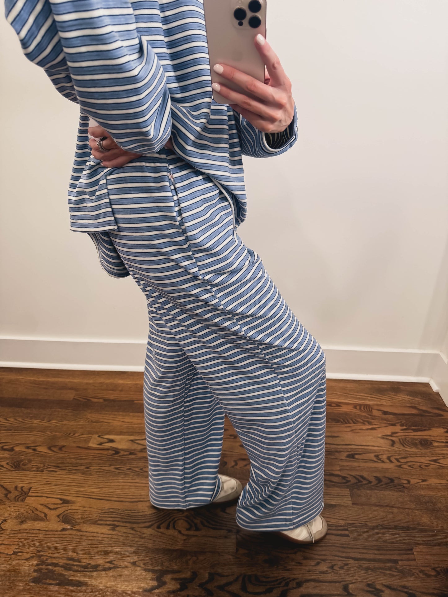 The Morgan Striped Pants in Blue