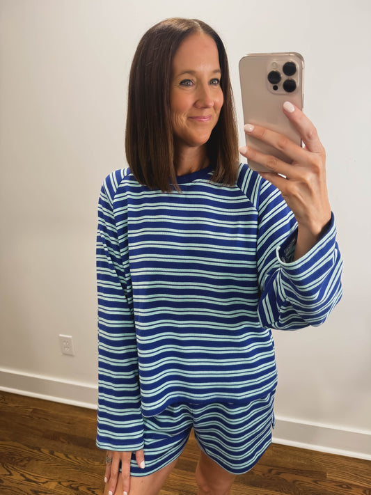 The Shoreline Terry Top in Blue