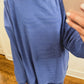 The Levi Striped Oversized Long Sleeve Top in Royal Blue
