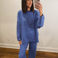 The Levi Striped Oversized Long Sleeve Top in Royal Blue