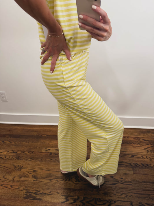 The Sandbar Striped Pants in Yellow