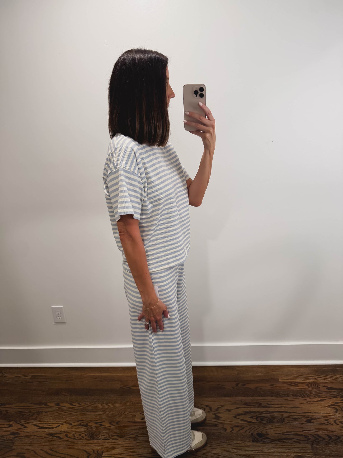 The Sandbar Striped Pants in Light Blue