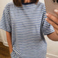The Morgan Short Sleeve Top in Blue