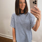 The Morgan Short Sleeve Top in Blue