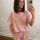 The Morgan Striped Shorts in Pink