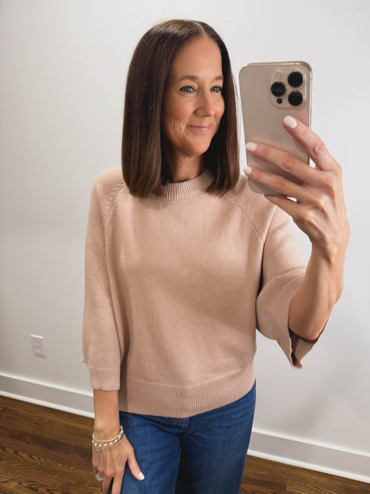 Wren Sweater Top in Dusty Rose
