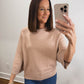 Wren Sweater Top in Dusty Rose