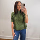 The Willow Short Sleeve Top in Green