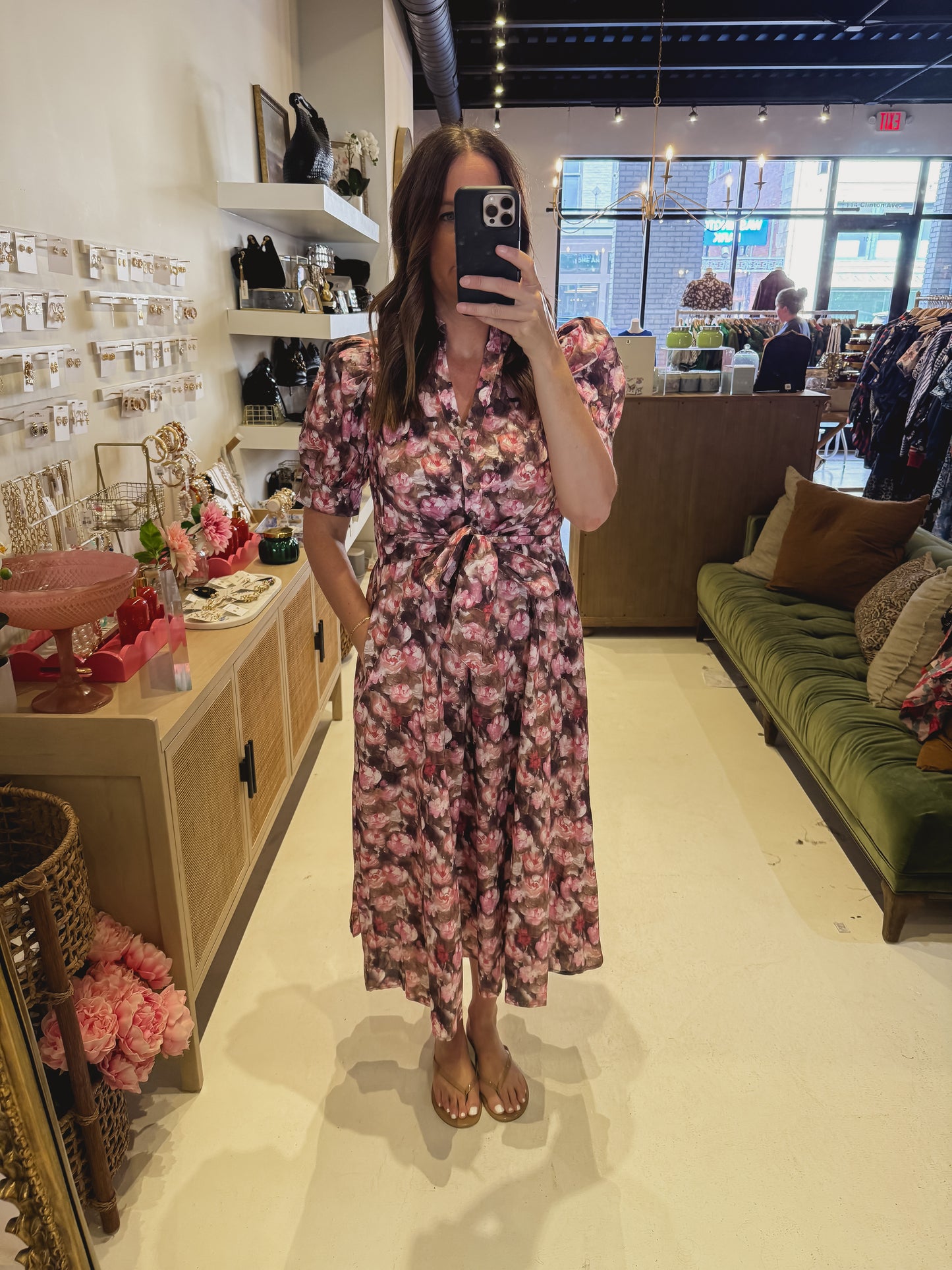 DOORBUSTER- The Dreamy Watercolor Floral Dress in Mauve