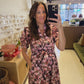 DOORBUSTER- The Dreamy Watercolor Floral Dress in Mauve