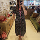 DOORBUSTER- The Meadow Muse Midi Dress in Black and Pink