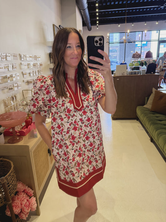 DOORBUSTER- The Scarlet Thicket Mini Dress