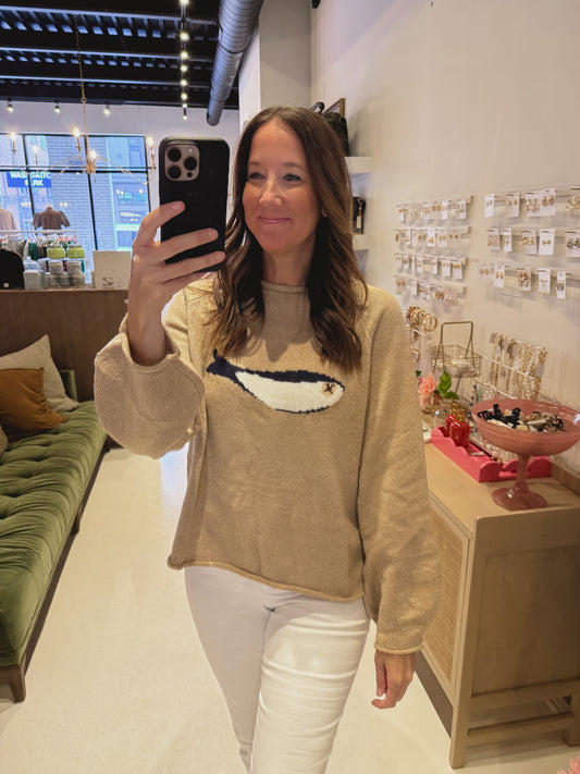 The Catch Sweater in Tan