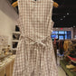The Light Brown Gingham Mini Dress