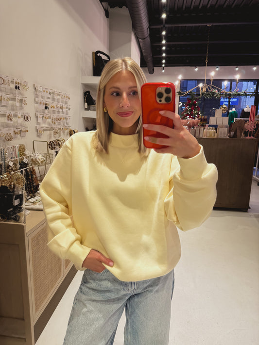 The Yellow Mock Neck Sweatshirt