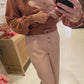 The Brown Gingham PJ Set pants