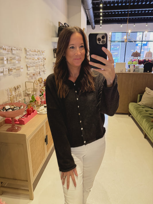 The Piper Cardigan in Esspresso