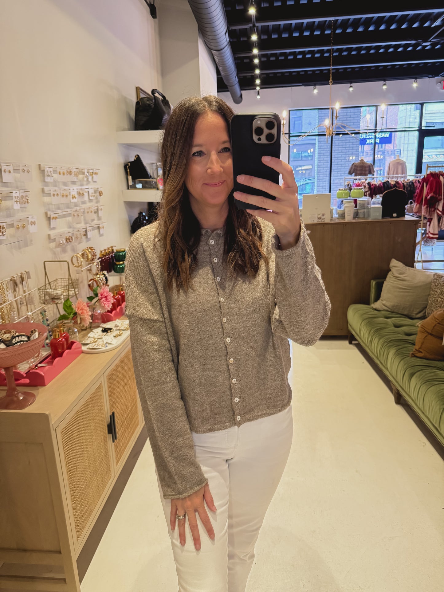 The Piper Cardigan in Chestnut