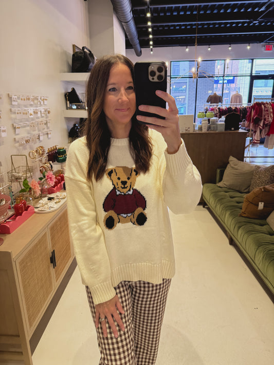 The Cuddly Cub Sweater in Ivory