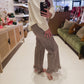 The Brown Picnic Ruffles Pants